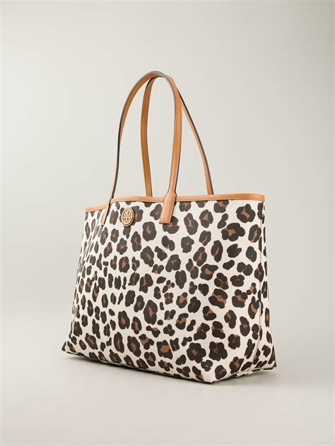 tory burch leopard print tote